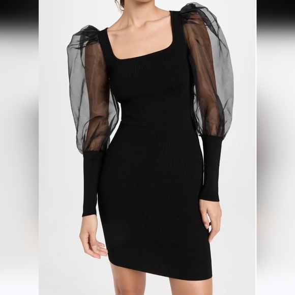 Alice + Olivia Dresses & Skirts - NWT Alice + Olivia Abella Puff Sleeve Square Neck Dress